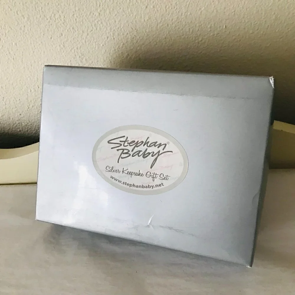 Stephan Baby Silver Keepsake Gift Set Girl My First Curl Brush and Comb